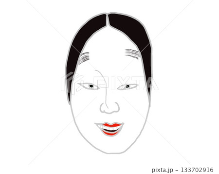 能の増女のお面のイラスト 133702916
