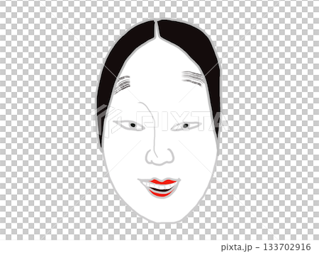 能の増女のお面のイラスト 133702916