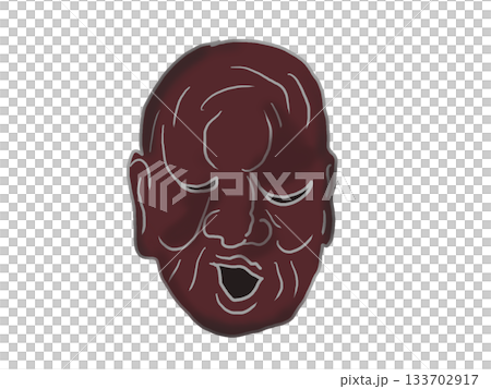 能の二の舞のお面のイラスト 133702917