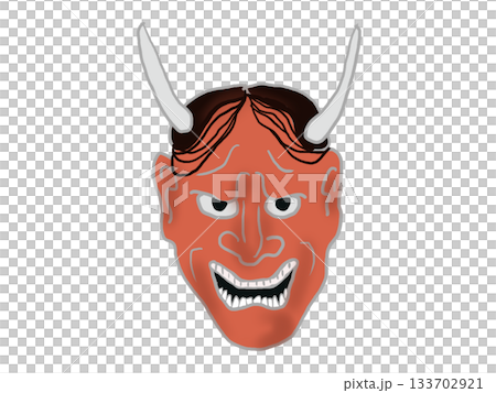 般若の面のイラスト 133702921