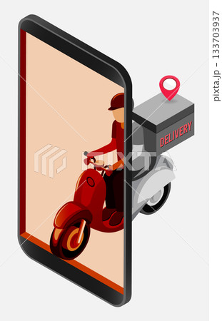 Mobile Delivery Service App Concept Mobile Delivery Service App Concept 133703937