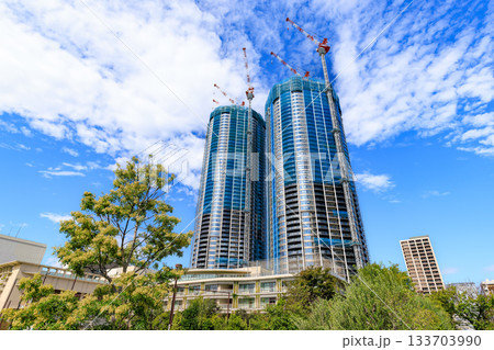 東京　中央区 豊海町　建設中のタワーマンション 133703990