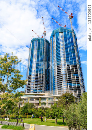 東京　中央区 豊海町　建設中のタワーマンション 133703991