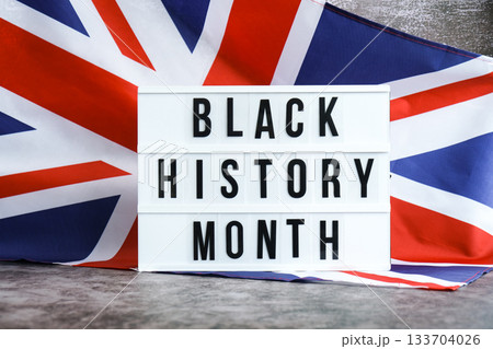 BLACK HISTORY MONTH patriotic scene with signboard and waving flag message AUSTRALIA with national colors Festive with Aussie flag and message board with text AUSTRALIA 133704026