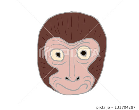 狂言の猿のお面のイラスト 133704287