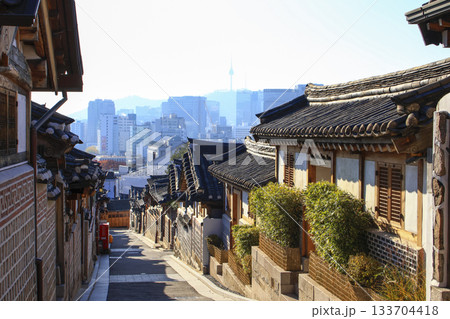 Bukchon hanok village in Seoul. Korea. Bukchon hanok village in Seoul. Korea. 133704418