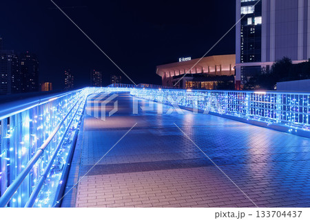 クリスマスシーズンの横浜 横浜駅付近の商業施設・ミュージックテラス(Kアリーナ横浜) クリスマスシーズンの横浜 横浜駅付近の商業施設・ミュージックテラス(Kアリーナ横浜) 133704437