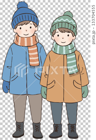 冬天的衣服的男孩 133704555