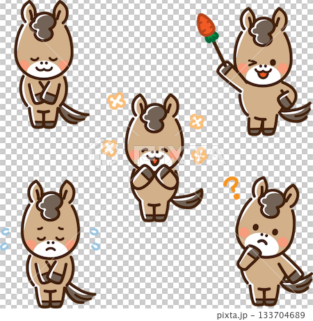 Horse character various pose set 2 Horse character various pose set 2 133704689