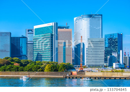 日本の東京都市景観 汐留のビル群や旧築地市場(6)仮設搬出入路及び荷揚げ桟橋上部工撤去工事などを望む 日本の東京都市景観 汐留のビル群や旧築地市場(6)仮設搬出入路及び荷揚げ桟橋上部工撤去工事などを望む 133704845