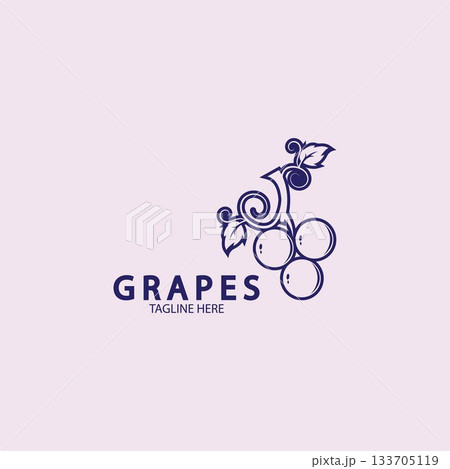 Grapes vector icon illustration design 133705119