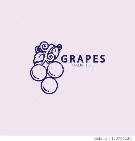 Grapes vector icon illustration design 133705120