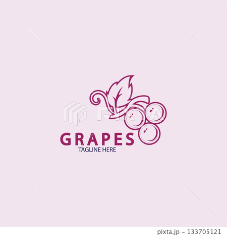 Grapes vector icon illustration design 133705121