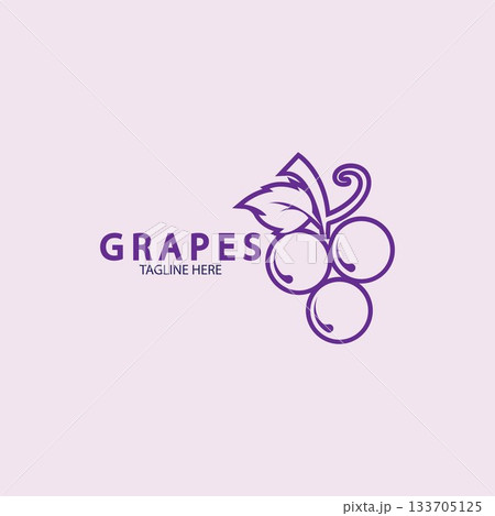 Grapes vector icon illustration design 133705125