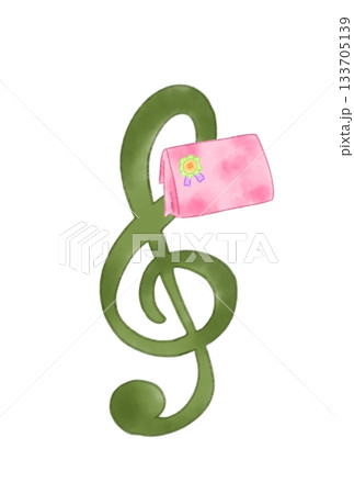 プレゼントの付いた音符 プレゼントの付いた音符 133705139