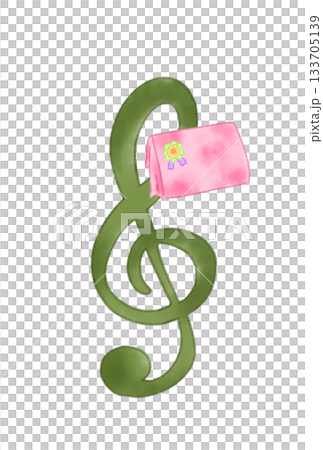 プレゼントの付いた音符 プレゼントの付いた音符 133705139