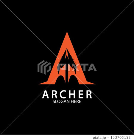 Abstract letter A and Arrow head logo design vector illustration Abstract letter A and Arrow head logo design vector illustration 133705152