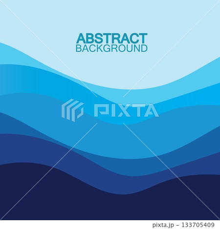 Blue wave vector abstract background flat design stock illustration 133705409