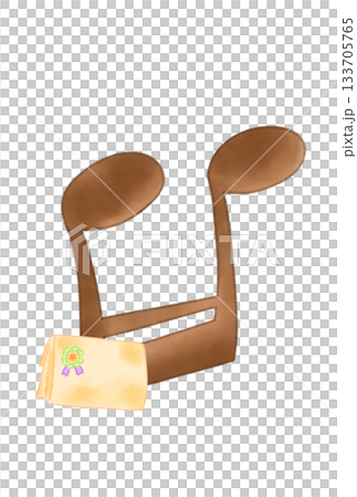 Musical note with a gift 133705765