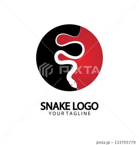 Snake logo template design. Vector illustration. Snake logo template design. Vector illustration. 133705779