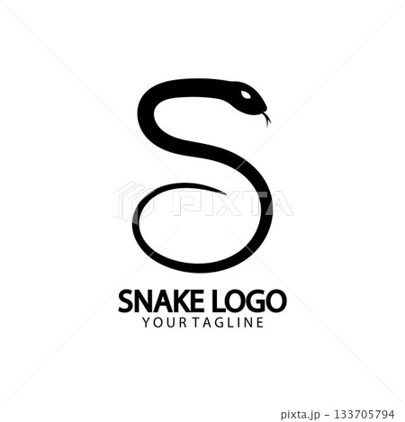 Snake logo template design. Vector illustration. 133705794