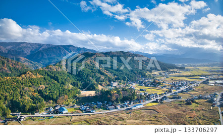 日本の富山県朝日町笹川地区周辺の風景 133706297
