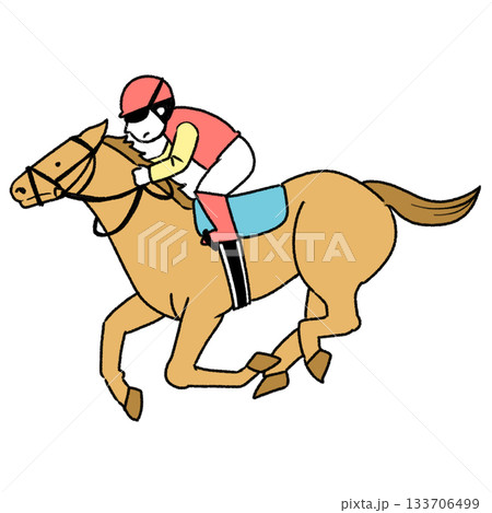 競馬の選手のイラスト 競馬の選手のイラスト 133706499