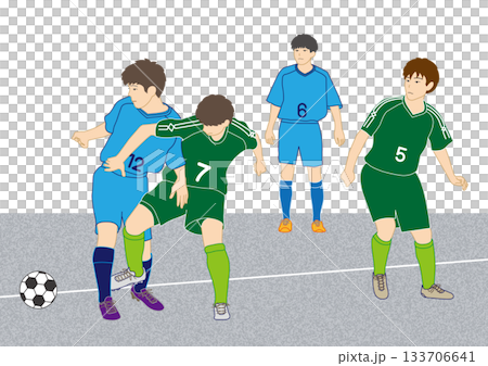 勢均力敵的足球比賽 133706641