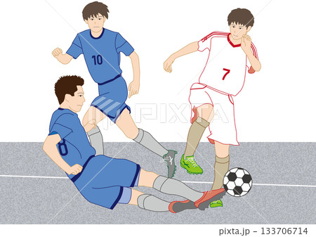 サッカー試合高校生 133706714