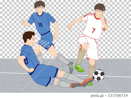 サッカー試合高校生 133706714
