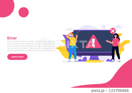Concept operating system warning error. Vector illustration 133706988