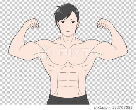 肌肉男的插圖 133707082