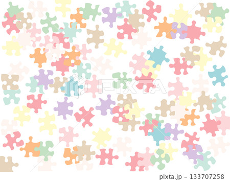 ジグソーパズルバラ・パステル 133707258