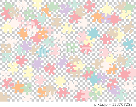 ジグソーパズルバラ・パステル 133707258