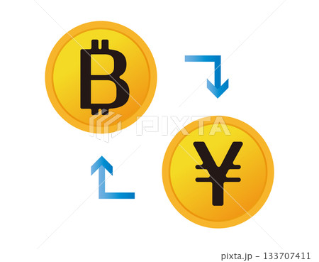 お金のイラスト ビットコイン 仮装通貨 お金のイラスト ビットコイン 仮装通貨 133707411