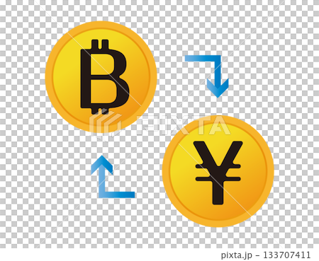 お金のイラスト ビットコイン 仮装通貨 お金のイラスト ビットコイン 仮装通貨 133707411