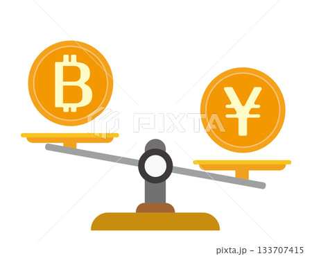 お金のイラスト ビットコイン 仮装通貨 お金のイラスト ビットコイン 仮装通貨 133707415
