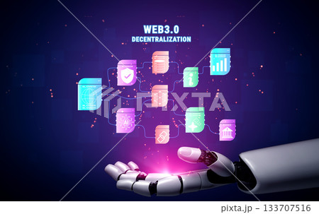AI in The Web 3.0 Decentralization Technology Ecosystem Motif 133707516