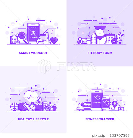 Flat line Purple Designed Concepts 8 133707595