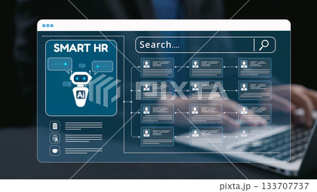 Innovative Smart HR Interface Featuring AI Technology and User-Friendly Search Functionality for Enhanced Human Resource Management. Qubit 133707737
