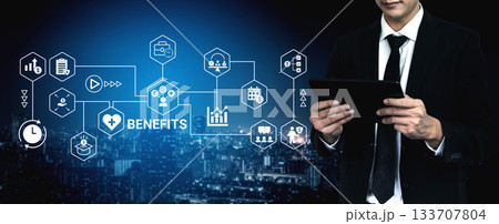 Employee benefits structure and financial incentive concept Parse 133707804