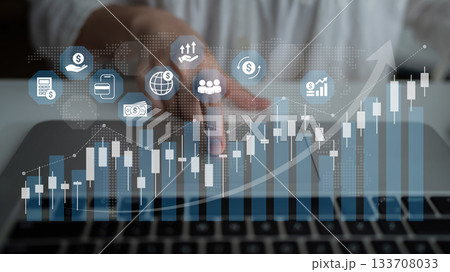 Financial growth and investment strategy analytics concept Parse Financial growth and investment strategy analytics concept Parse 133708033