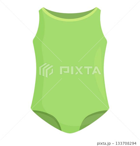 Green baby bodysuit isolated on white 133708294
