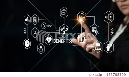 Employee benefits structure and financial incentive concept Parse 133708390