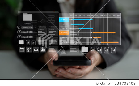 Project management and workflow timeline dashboard Parse 133708408