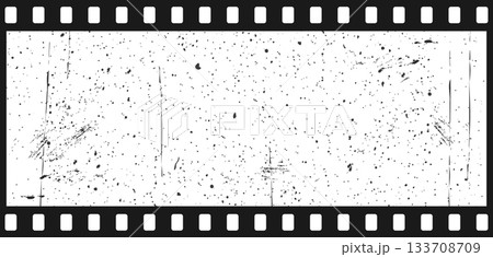 Old film texture. Distressed background with gritty vintage effect and overlay. Retro picture with grunge film strip icon. Vector illustration Old film texture. Distressed background with gritty vintage effect and overlay. Retro picture with grunge film strip icon. Vector illustration 133708709