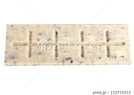 Chocolate broken milk flavor pink white on white background Chocolate broken milk flavor pink white on white background 133710313