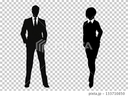 身穿西裝的人的剪影 133710850