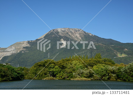 伊吹山を背景にした三島池2 133711481