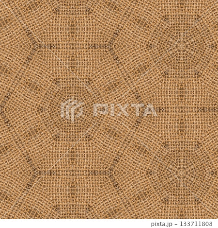 Rustic Jute Fabric Pattern with Woven Burlap Texture craft background. Natural Jute Sack. Organic Burlap Texture for any fashion Design Use 133711808